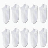 10-Pairs: Men's Solid Sport Low Cut Socks, Breathable Sweat-absorbing Comfy Soft Casual Simple Style Socks