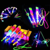 10-Piece: Amazing Led Light Arrow Rocket Helicopter Flying Toy
