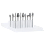 10-Piece: Double Cut Carbide Rotary Die Grinder Bit Set