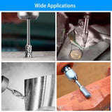 10-Piece: Double Cut Carbide Rotary Die Grinder Bit Set