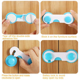 10-Piece: Kids Cabinet Strap Safety Locks