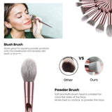 10-Piece: Metallic Premium Cosmetic Makeup Brushes Set