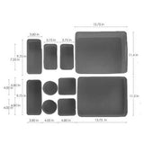 10-Piece: Plastic Woven Storage Basket Set-Nested
