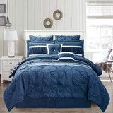 10-Piece Set: Kensie Hotel Quality Pintucked Oversized Comforter Set