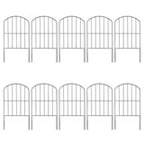 10-Pieces: Decorative Garden Fence Rustproof Iron Wire Arched Fence