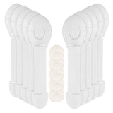 10-Pieces: Kids Safety Locks with 5 Furniture Corner Protectors