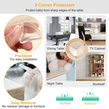 10-Pieces: Kids Safety Locks with 5 Furniture Corner Protectors