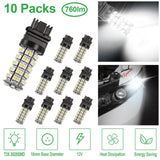 10-Pieces: LED Car Light Bulbs