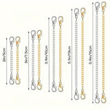 10-Pieces: Stainless Steel Chain Extender