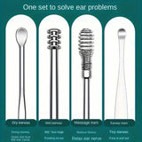 10-Pieces: Stainless Steel Ear Wax Removal Tool Set