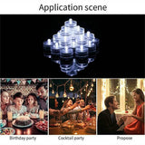 10-Pieces: Warm White Submersible Waterproof LED Tea Lights Flameless Candles