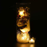 10-Pieces: Warm White Submersible Waterproof LED Tea Lights Flameless Candles