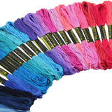 100-Pack: ATDAWN Rainbow Color Embroidery, Cross Stitch Threads