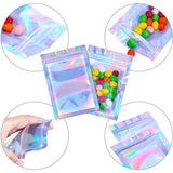 100-Pack: Resealable Holographic Foil Bags