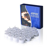 100-Piece: Cool White LED Tealight Flameless Smokeless Candles