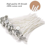 100-Piece: EricX Light Cotton Candle Wick 6" Pre-Waxed for Candle Making