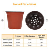 100-Piece: Plastic Plant Nursery Pots