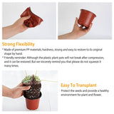100-Piece: Plastic Plant Nursery Pots