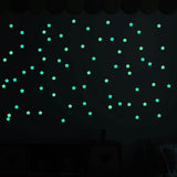 100-Pieces: Colorful Luminous Stars Plastic Wall Sticker