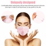 100-Pieces: Disposable 3 Ply Earloop Face Masks
