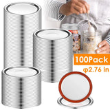100-Pieces: Regular Mouth Canning Lids