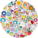 100-Pieces: VSCO Sticker Pack - Cute Cartoon Designs, Waterproof Vinyl Decals for Laptops, Water Bottles & Luggage