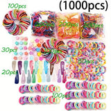 1000-Piece Set: Colorful Hair Ties Set Hair Scrunchies for Women