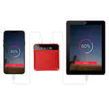 10000 mAh Portable Powerbank Mini with Dual USB Ports LCD Display