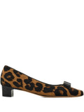 Ferragamo Women Horsehair Printed Pirri Pony Décolleté