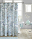 Madison Park MP70-5822 72 X 72 in. Cotton Printed Shower Curtain; Blue