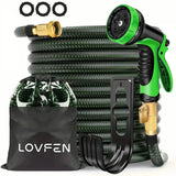 Heavy-Duty Expandable Garden Hose - Leakproof Design with Spray Nozzle
