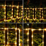 100 LED Solar Power Fairy String Rope Light - Warm White