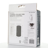 Hampton Bay White Universal 3-speed Damp Rated Ceiling Fan Remote Control with Dimmer