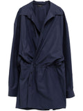 Balenciaga Women Elasticated Waistband Cotton Shirt Mini Dress