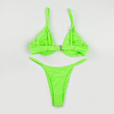 Sexy Push Up Underwired V-bar Bikini Women Swimsuit Female Swimwear Two-pieces Bikini set Micro Thong Bathing Suit Swim Lady
