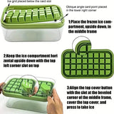 101oz. Ice Cube Tray Set - 64 Pcs Silicone Ice Cube Tray With Lid & Bin