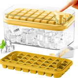101oz. Ice Cube Tray Set - 64 Pcs Silicone Ice Cube Tray With Lid & Bin