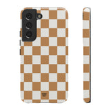 CHESTNUT CHECKERBOARD | Tough Phone Case