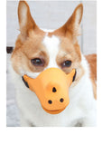 Rhino shape adjustable pure silicone dog muzzle