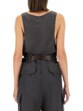 Saint Laurent Women Tank Top "Henley"