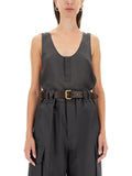 Saint Laurent Women Tank Top "Henley"