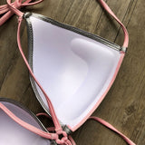 Sexy Halter Push Up Brazilian Bikini 2025 Women Bandage String Swimsuit Female Swimwear Two Pieces Bikini Set Bathing Suit Swim