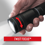 COAST G455 1630 Lumen Twist Focus LED Flashlight, 6 x AA Batteries Included, 21 oz.