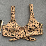 V-Bar Underwired Polka Dot Bikini 2025 Women Swimsuit Female Swimwear Two Pieces Bikini Set Ribbed High Cut Bathing Suit Swim