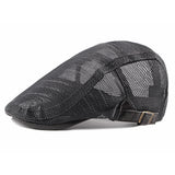 Men's And Women's Identical Single-color Mesh Lightweight And Breathable Adjustable Fashionable Retro Style Forward Hat, Suitable For Daily Commuting, Versatile And Versatile Beret.