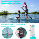 10’6” x 32”x 6” Paddle Boards for Adults with Premium SUP Accessories and Backpack