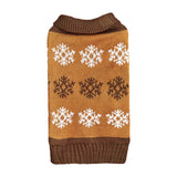 Snowflake Brown Gray Autumn And Winter New Dog Christmas Sweater
