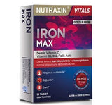Nutraxin Iron Max: High Potency Iron Supplement for Deficiency & Anemia - Boost Energy & Red Blood Cell Production (30 Tablets)