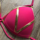 Sexy Halter Push Up Brazilian Bikini 2025 Women Bandage String Swimsuit Female Swimwear Two Pieces Bikini Set Bathing Suit Swim