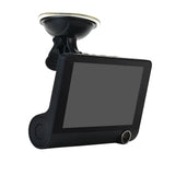 1080P 4" Dual Lens HD Car DVR Rearview Video Dash Cam Recorder Camera G-sensor